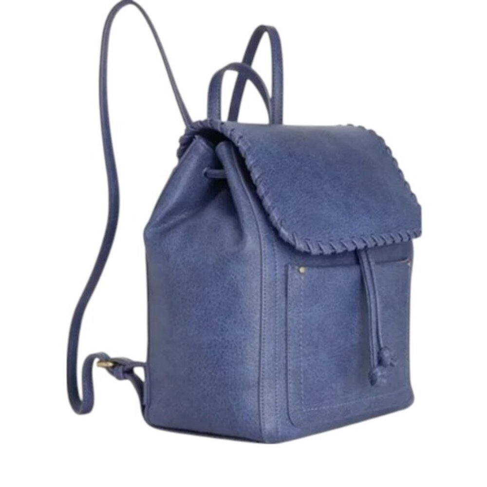Style and Co Whip Stitch Backpack Moonlight Blue Magnetic Snap NWT - Picture 2 of 4